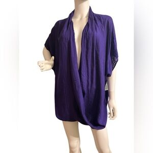Catherines Deep Purple Rayon Blouse